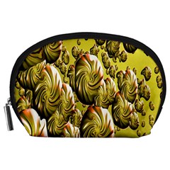 Melting Gold Drops Brighten Version Abstract Pattern Revised Edition Accessory Pouches (large)  by Simbadda