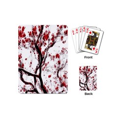 Tree Art Artistic Abstract Background Playing Cards (mini)  by Simbadda