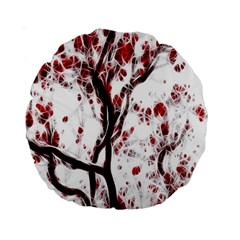 Tree Art Artistic Abstract Background Standard 15  Premium Round Cushions by Simbadda