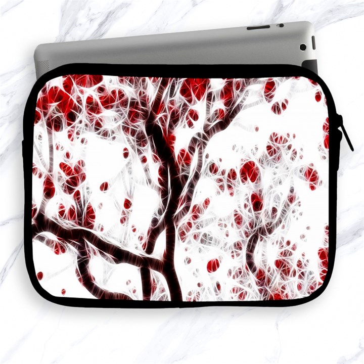 Tree Art Artistic Abstract Background Apple iPad 2/3/4 Zipper Cases