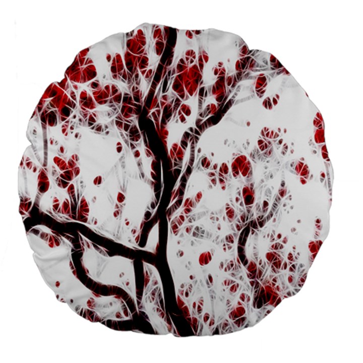 Tree Art Artistic Abstract Background Large 18  Premium Flano Round Cushions