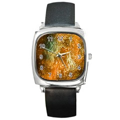 Light Effect Abstract Background Wallpaper Square Metal Watch by Simbadda