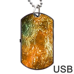 Light Effect Abstract Background Wallpaper Dog Tag Usb Flash (two Sides) by Simbadda