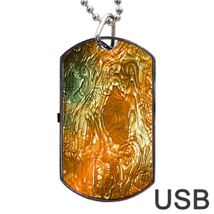 Light Effect Abstract Background Wallpaper Dog Tag USB Flash (Two Sides)