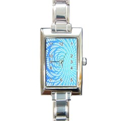 Abstract Pattern Neon Glow Background Rectangle Italian Charm Watch by Simbadda