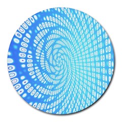 Abstract Pattern Neon Glow Background Round Mousepads by Simbadda