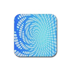 Abstract Pattern Neon Glow Background Rubber Coaster (square)  by Simbadda