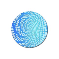 Abstract Pattern Neon Glow Background Rubber Coaster (round)  by Simbadda