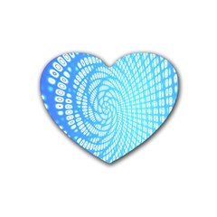 Abstract Pattern Neon Glow Background Rubber Coaster (heart)  by Simbadda