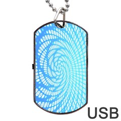 Abstract Pattern Neon Glow Background Dog Tag Usb Flash (two Sides) by Simbadda