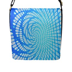 Abstract Pattern Neon Glow Background Flap Messenger Bag (l)  by Simbadda