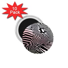 Abstract Fauna Pattern When Zebra And Giraffe Melt Together 1 75  Magnets (10 Pack) 