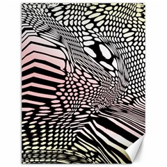 Abstract Fauna Pattern When Zebra And Giraffe Melt Together Canvas 12  X 16   by Simbadda