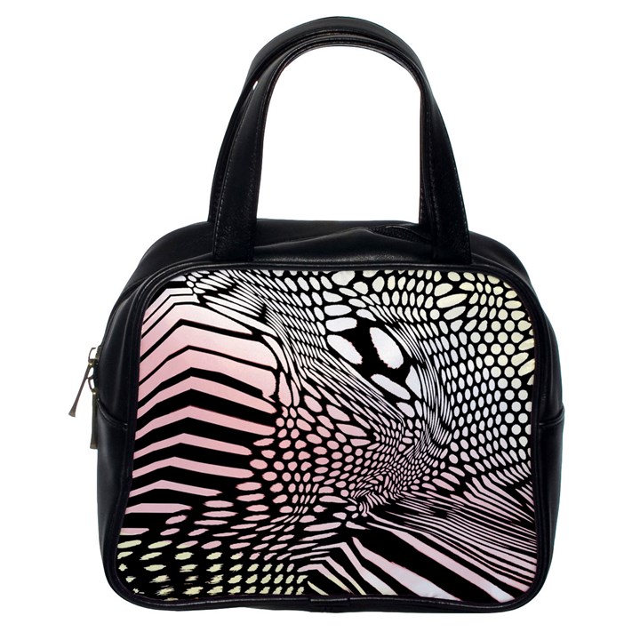 Abstract Fauna Pattern When Zebra And Giraffe Melt Together Classic Handbags (One Side)