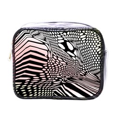 Abstract Fauna Pattern When Zebra And Giraffe Melt Together Mini Toiletries Bags by Simbadda