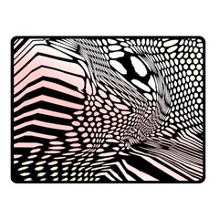 Abstract Fauna Pattern When Zebra And Giraffe Melt Together Fleece Blanket (small)