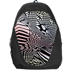 Abstract Fauna Pattern When Zebra And Giraffe Melt Together Backpack Bag by Simbadda