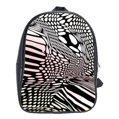 Abstract Fauna Pattern When Zebra And Giraffe Melt Together School Bags (xl)  by Simbadda