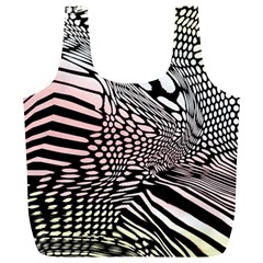 Abstract Fauna Pattern When Zebra And Giraffe Melt Together Full Print Recycle Bags (l)  by Simbadda