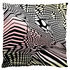 Abstract Fauna Pattern When Zebra And Giraffe Melt Together Standard Flano Cushion Case (two Sides) by Simbadda