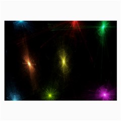 Star Lights Abstract Colourful Star Light Background Large Glasses Cloth by Simbadda