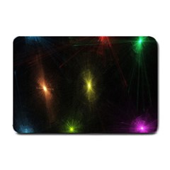 Star Lights Abstract Colourful Star Light Background Small Doormat  by Simbadda