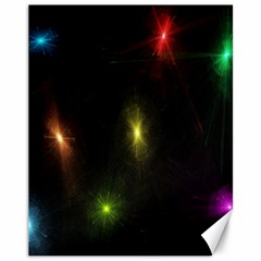 Star Lights Abstract Colourful Star Light Background Canvas 11  X 14   by Simbadda