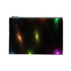 Star Lights Abstract Colourful Star Light Background Cosmetic Bag (large)  by Simbadda