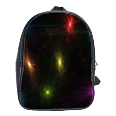 Star Lights Abstract Colourful Star Light Background School Bags(large)  by Simbadda