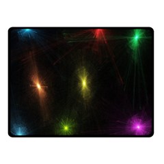 Star Lights Abstract Colourful Star Light Background Double Sided Fleece Blanket (small)  by Simbadda