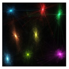 Star Lights Abstract Colourful Star Light Background Large Satin Scarf (square) by Simbadda