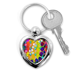 Abstract Flowers Design Key Chains (heart)  by Simbadda