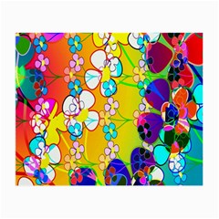 Abstract Flowers Design Small Glasses Cloth by Simbadda