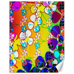 Abstract Flowers Design Canvas 18  X 24   by Simbadda