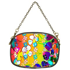 Abstract Flowers Design Chain Purses (one Side)  by Simbadda