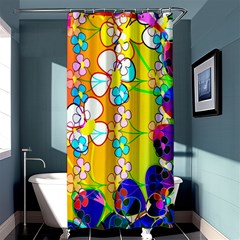 Abstract Flowers Design Shower Curtain 36  X 72  (stall)  by Simbadda