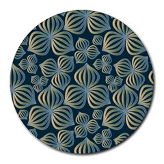 Gradient Flowers Abstract Background Round Mousepads by Simbadda