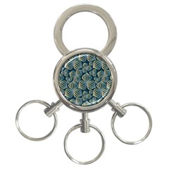 Gradient Flowers Abstract Background 3-ring Key Chains by Simbadda