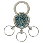 Gradient Flowers Abstract Background 3-Ring Key Chains Front