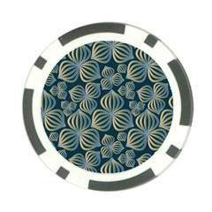 Gradient Flowers Abstract Background Poker Chip Card Guard by Simbadda