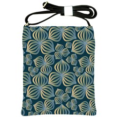 Gradient Flowers Abstract Background Shoulder Sling Bags by Simbadda