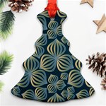 Gradient Flowers Abstract Background Christmas Tree Ornament (Two Sides) Back