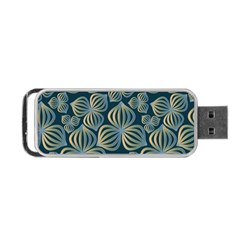 Gradient Flowers Abstract Background Portable Usb Flash (one Side) by Simbadda