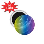 Colorful Guilloche Spiral Pattern Background 1.75  Magnets (10 pack)  Front