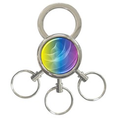 Colorful Guilloche Spiral Pattern Background 3-ring Key Chains by Simbadda