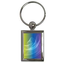 Colorful Guilloche Spiral Pattern Background Key Chains (rectangle)  by Simbadda