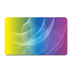 Colorful Guilloche Spiral Pattern Background Magnet (rectangular) by Simbadda