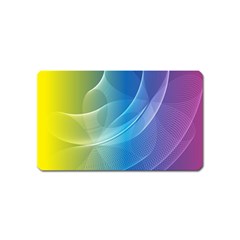 Colorful Guilloche Spiral Pattern Background Magnet (name Card) by Simbadda