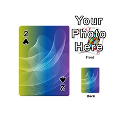 Colorful Guilloche Spiral Pattern Background Playing Cards 54 (mini)  by Simbadda