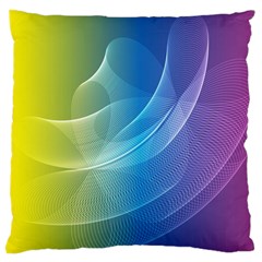 Colorful Guilloche Spiral Pattern Background Large Cushion Case (one Side) by Simbadda